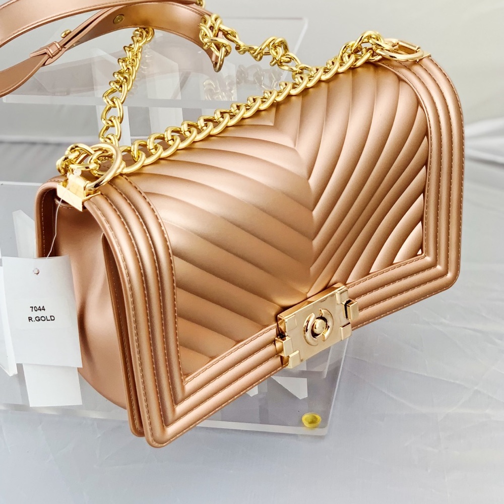Jelly  Rose Gold Handbag Crossed body Purse - Picture 6 of 8